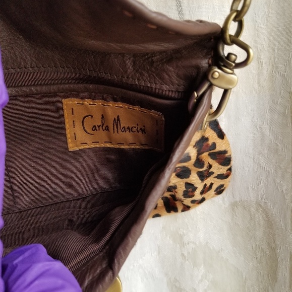 Carla Mancini Leopard Purse/leather/calf hair - Picture 5 of 7